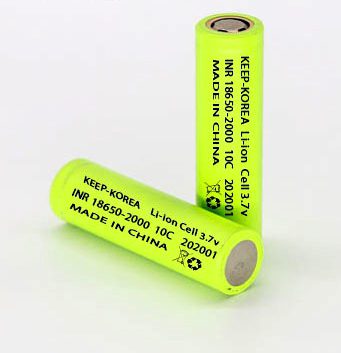 باتری لیتیوم یون کیپ INR18650-2000mAh-10C
